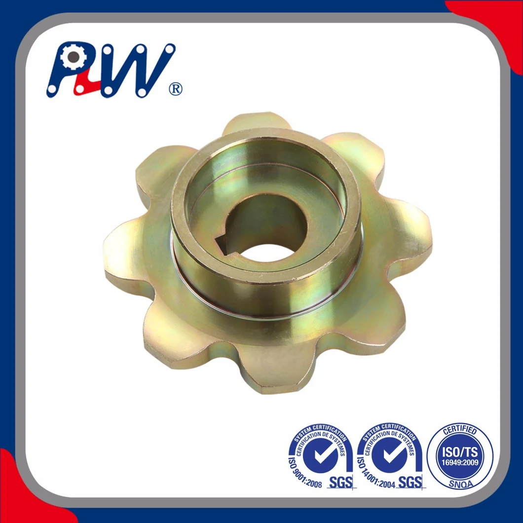 Alloy Steel Nickel-Plated &amp; Made to Order &amp; Finished Bore &amp; High-Wearing Feature Industrial Sprocket (8T)