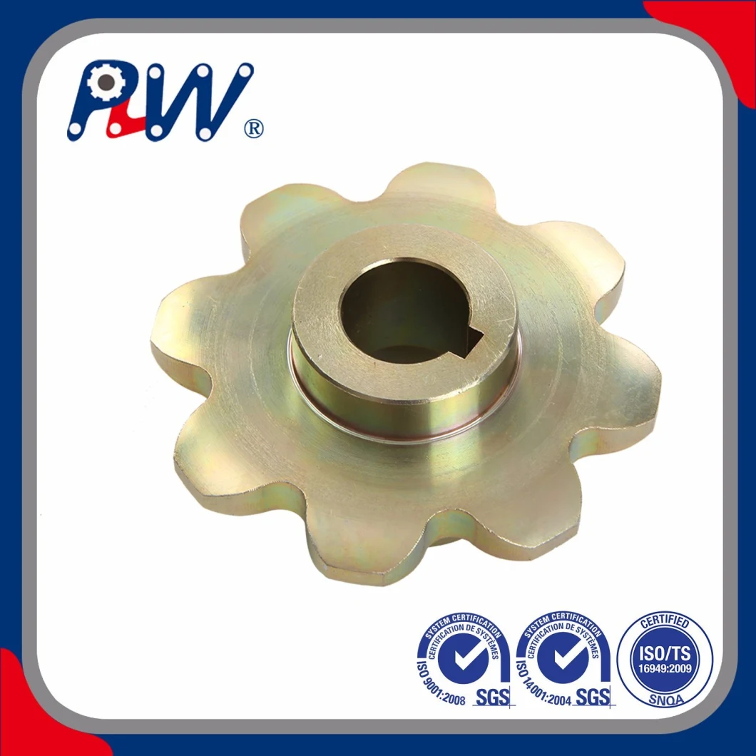 Alloy Steel Nickel-Plated &amp; Made to Order &amp; Finished Bore &amp; High-Wearing Feature Industrial Sprocket (8T)