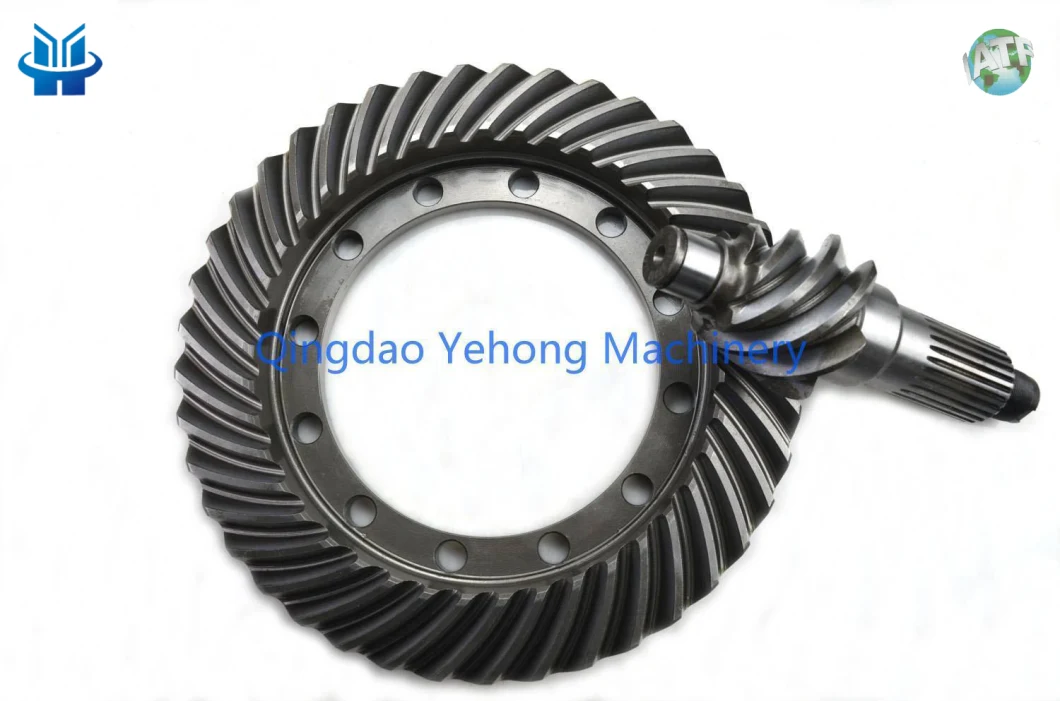 Precision Auto Spare Chasis Parts Forging Differential Transmission System Gearboxes OEM Big Worm Spur Helical Ring and Pinion Truck Gear